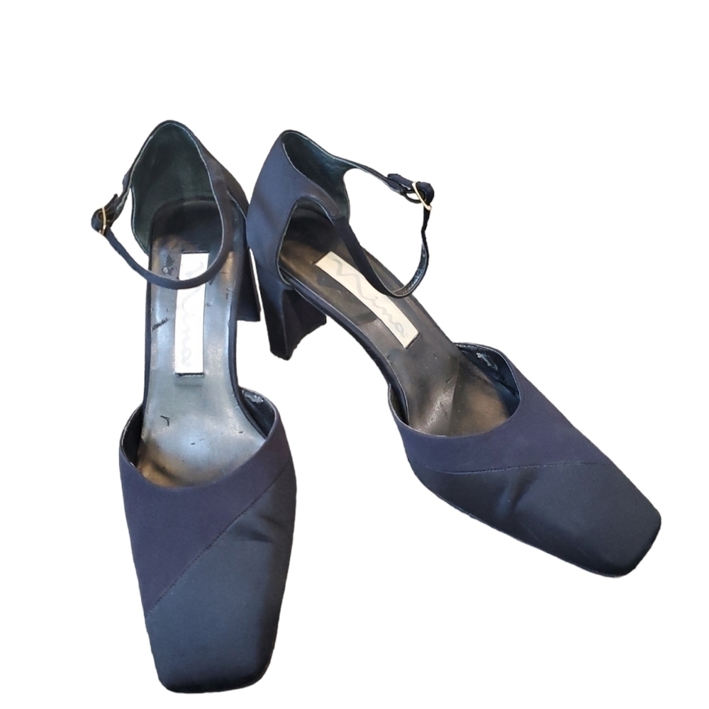 Nina Womens Y2K Square toe Heels shoes sz 9M